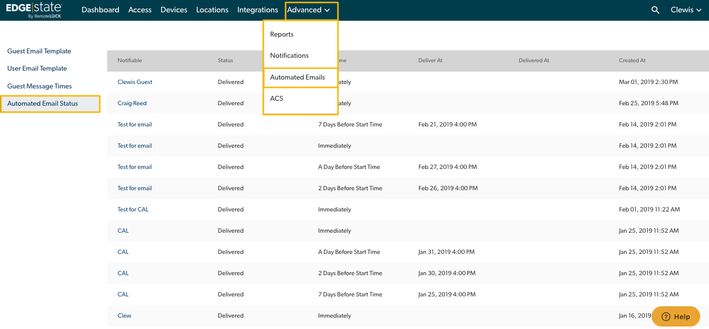 Automated Email Status