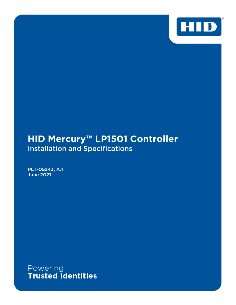 LP1501 (Controller) User Manual