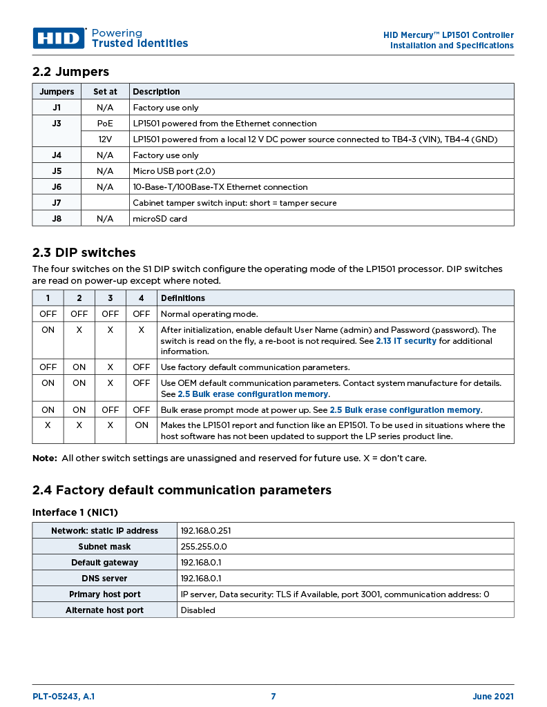 LP1501 (Controller) User Manual SimpleAccess