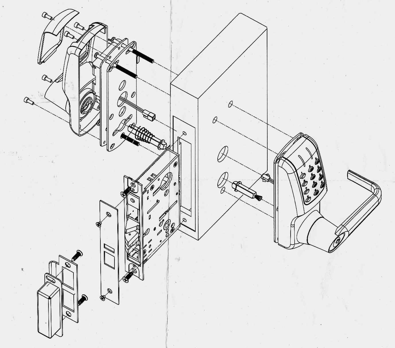 mortise lock parts diagram