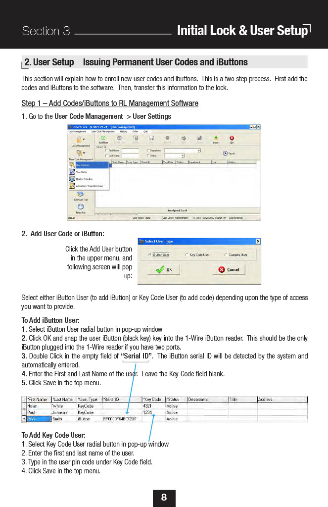 LSRL 1-Wire Software Manual (Legacy ResortLock Desktop Software)