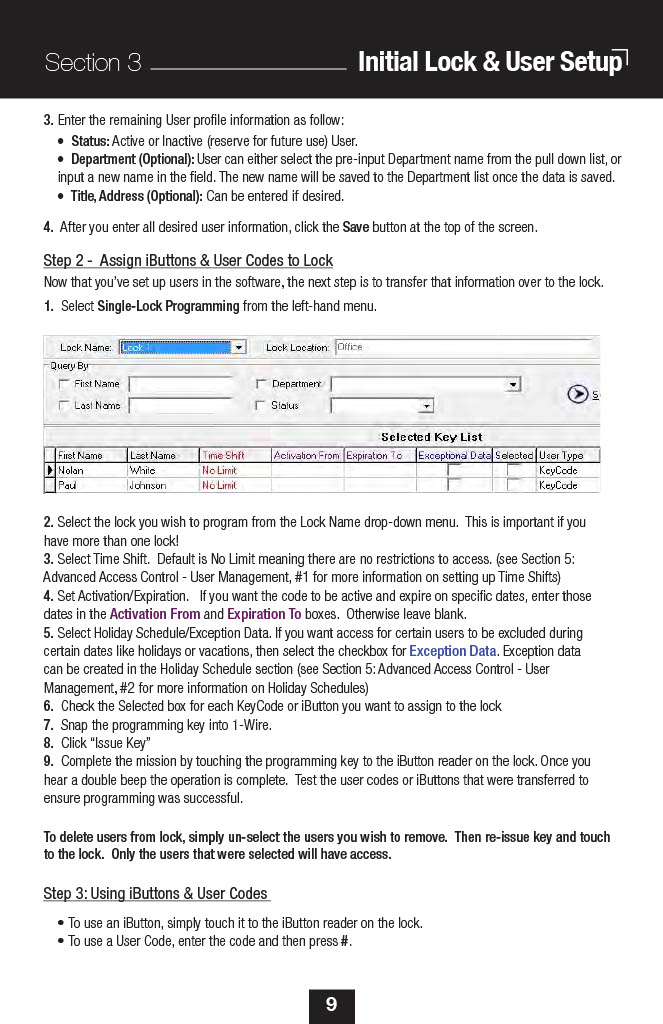 LSRL 1-Wire Software Manual (Legacy ResortLock Desktop Software)