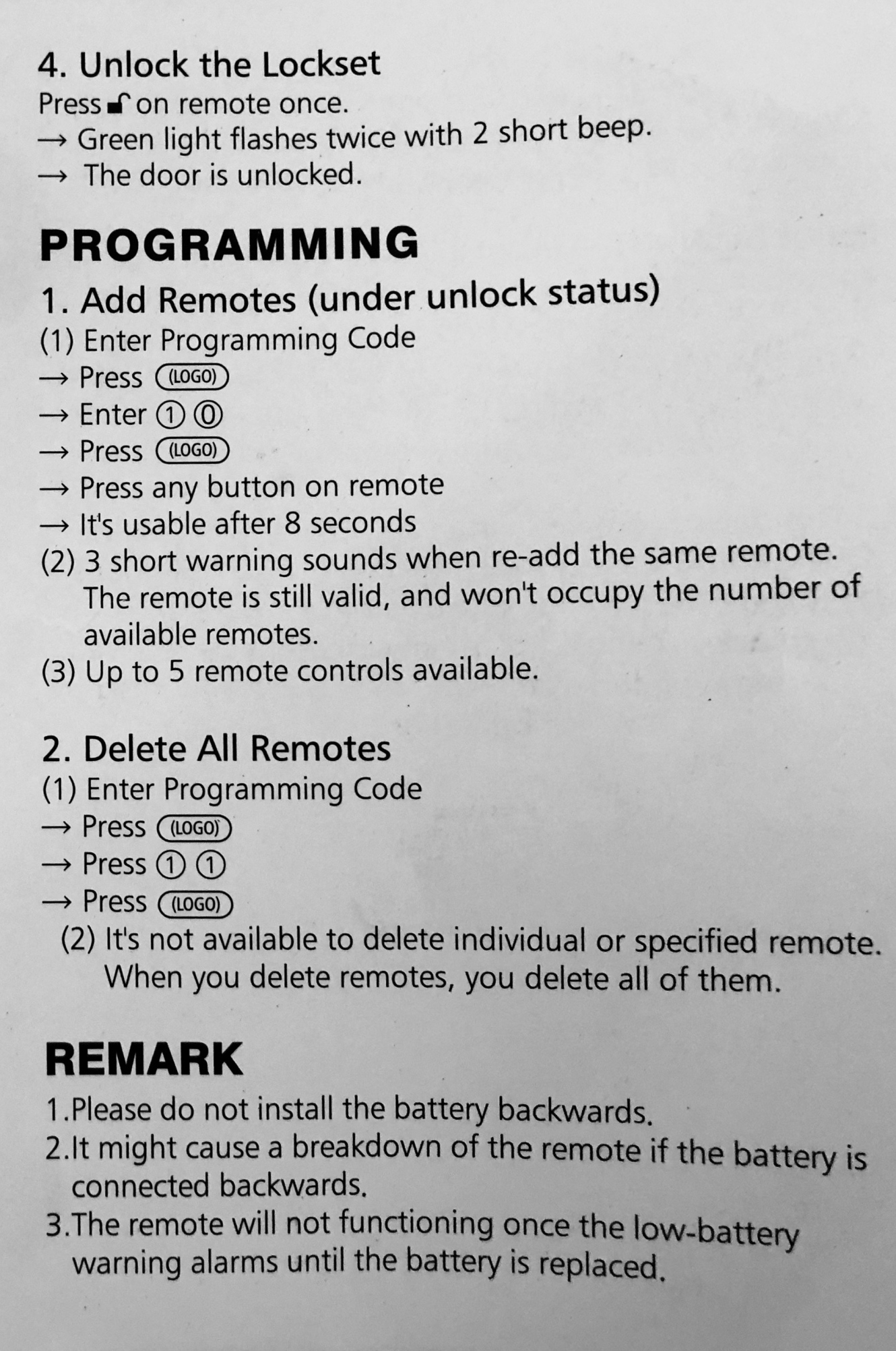 DB500 non connected LS DB500R Keypad Electronic Lock Remote 