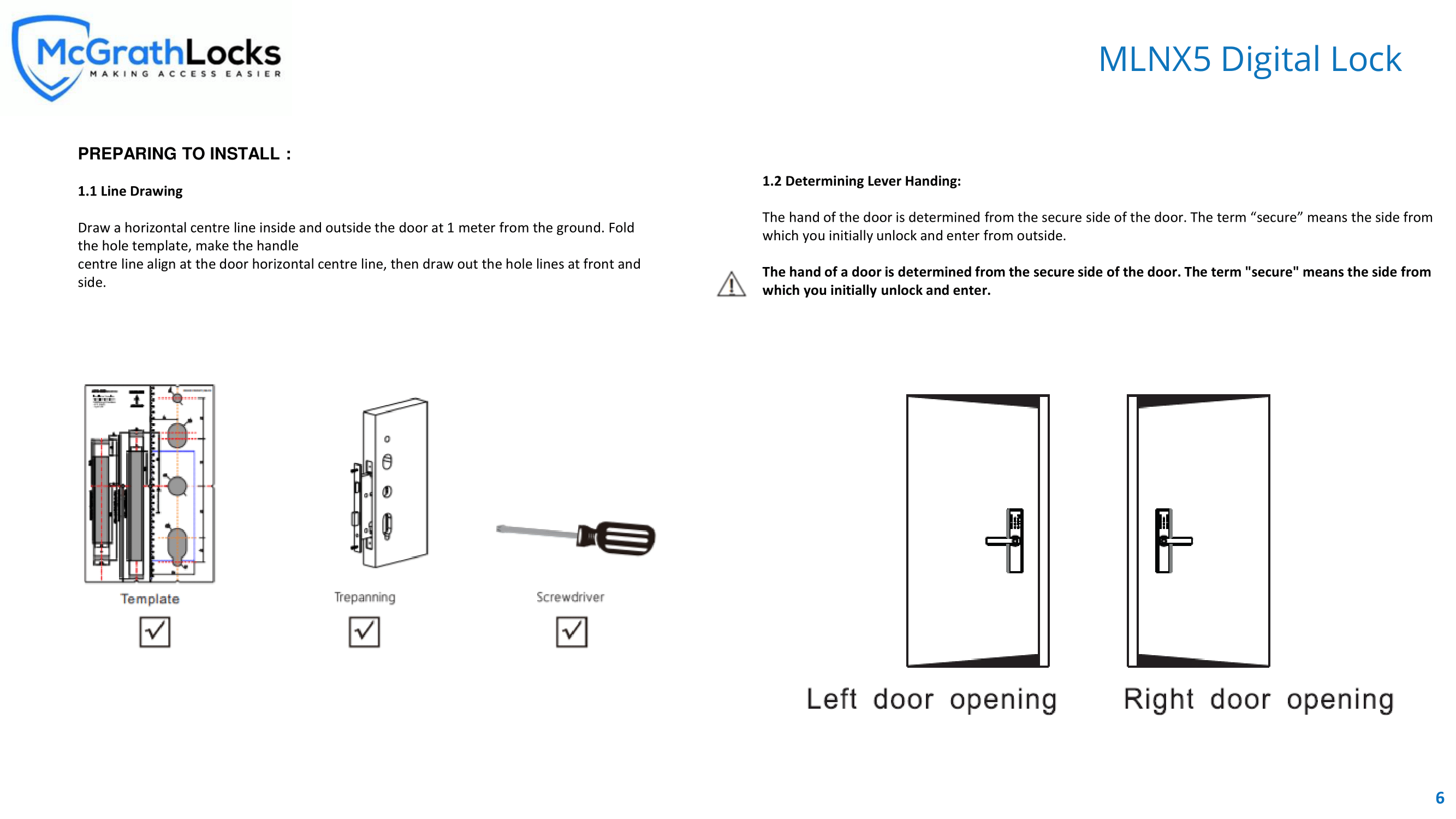 McGrath Locks - NX5: User Manual