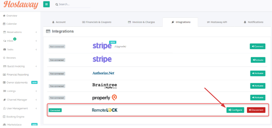 Hostaway / RemoteLock Integration