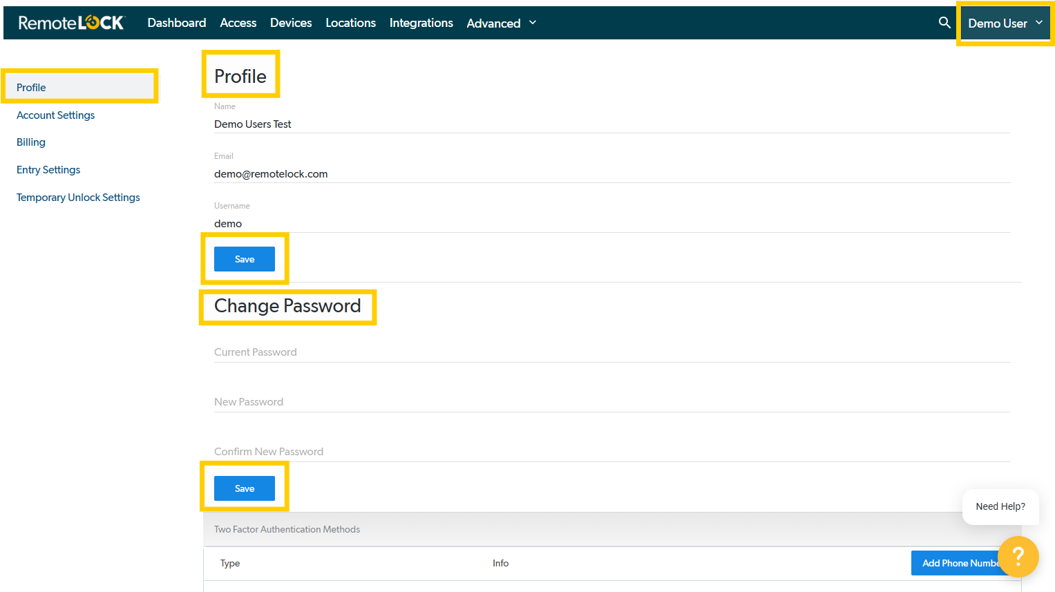 Account Settings