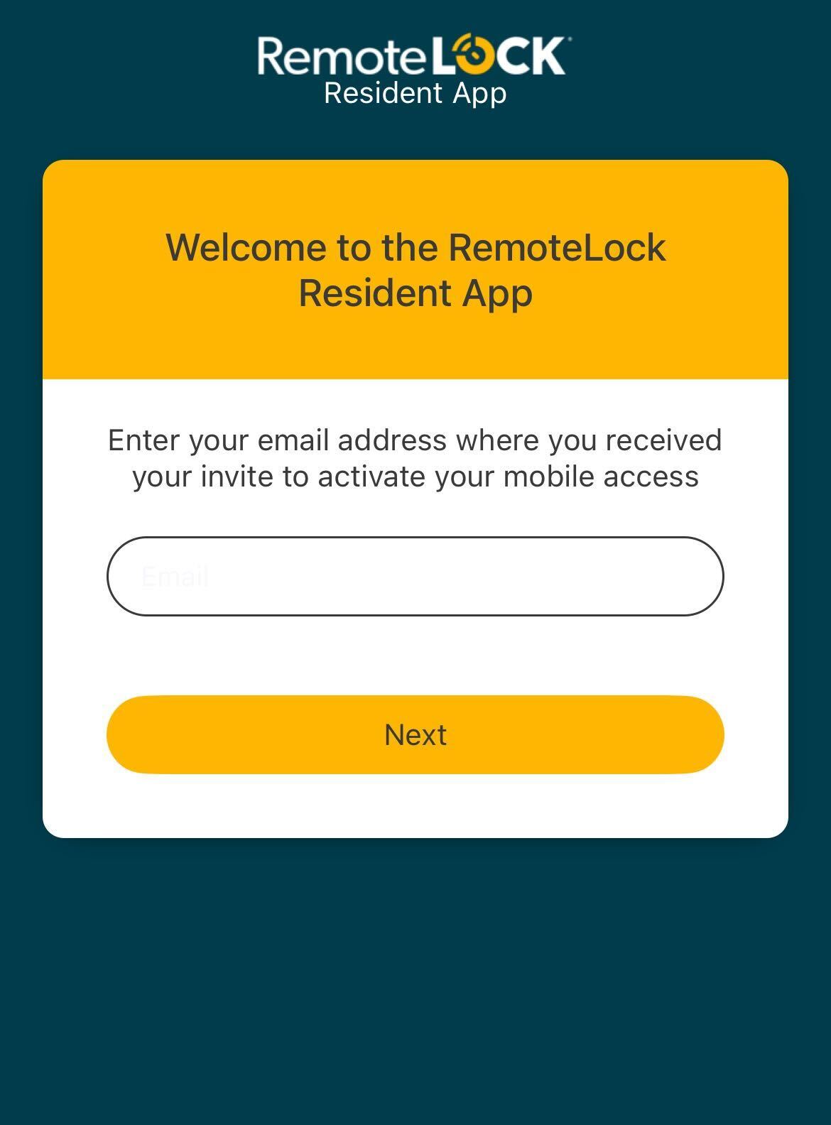RemoteLock Resident App